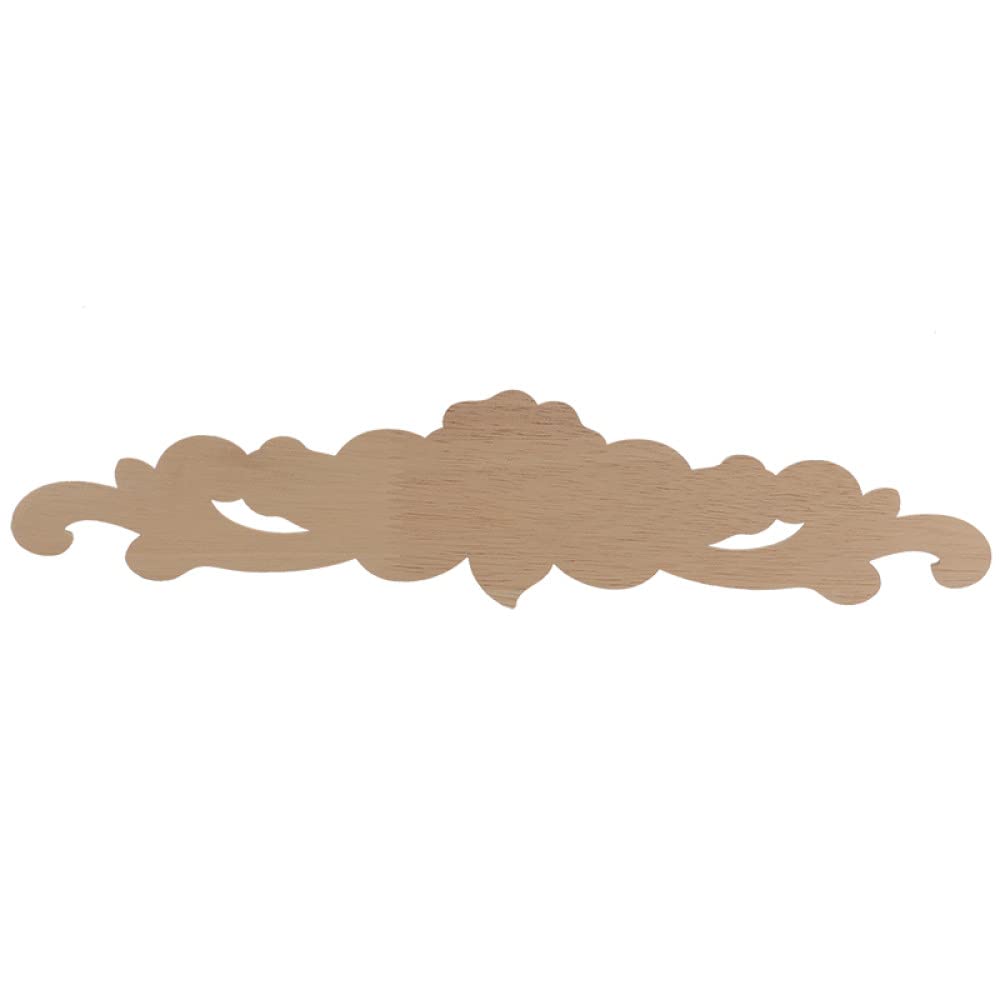 1 Stück Spiegelrahmen Antike Holzschnitzerei | Mit Blumen aus Holz geschnitzte Holzfiguren, Bastelapplikationen(39*9.5cm)