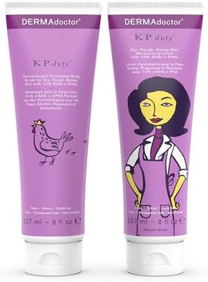 DERMAdoctor KP Bump Eraser Scrub + Lotion, Keratosis Pilaris, 8 oz Each