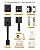 Goldenwarm Front Door Handle and Deadbolt Set, Black Front Door Lock Set with Reversible Handle Lever, Modern Front Door Hardware, Single Cylinder Front Door Entry Lock, Front Door Handles and Locks