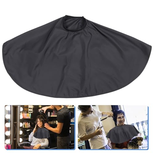 Capa para corte de cabello negra ligera para barbería miniatura 6