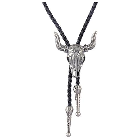 GelConnie Cowboy Skull Bolo Tie Necklace Cover