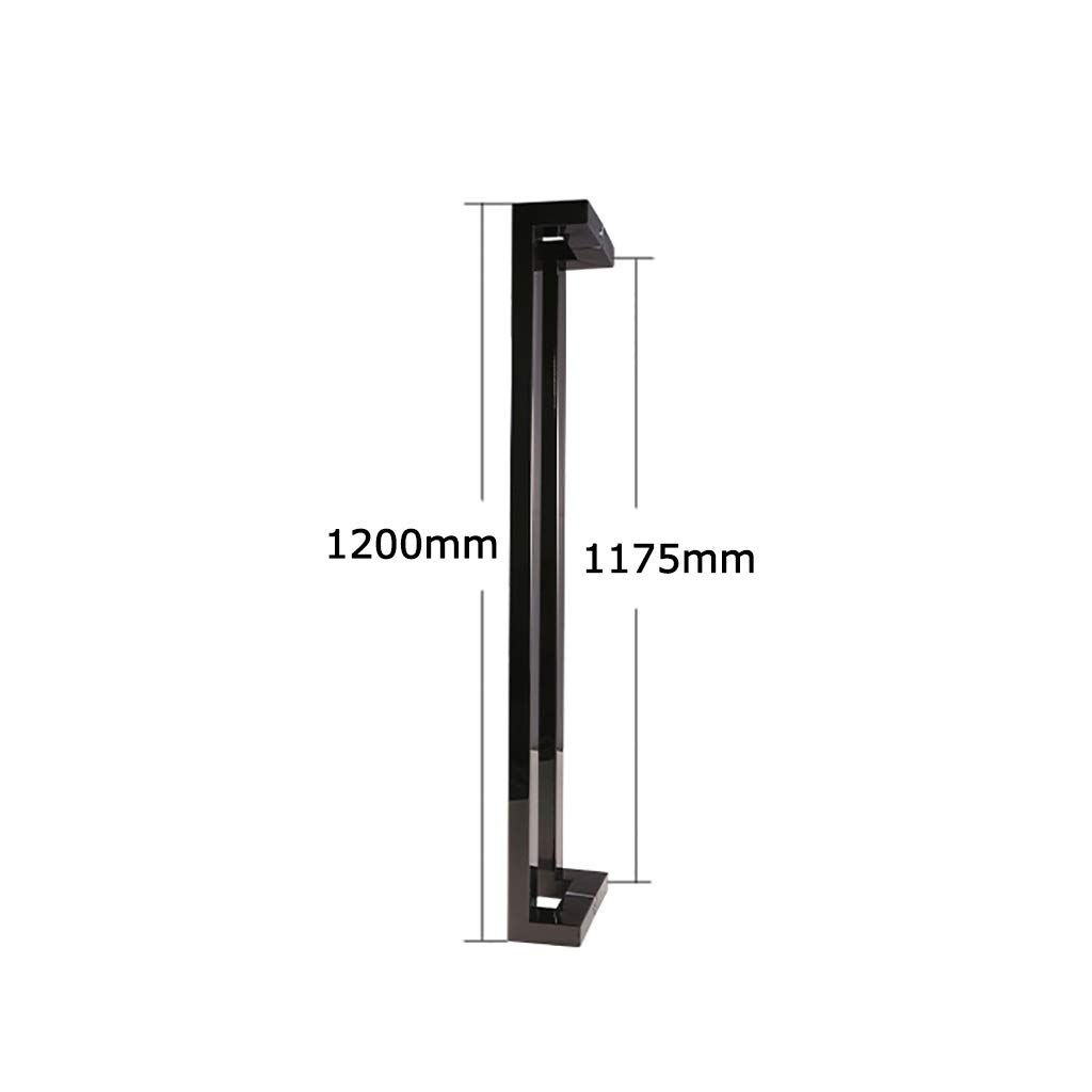 Maniglia per Porta Scorrevole per Porta del Fienile Maniglia per Porta in Vetro, Moderna Semplice Maniglia per Porta Push-Pull in Tubo Quadrato in Acciaio Inossidabile Nero Nero/Maniglia per