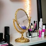 KridayKraft Aluminium-Make-up-Spiegel, zweiseitige Vergrößerung für einfaches Make-up...