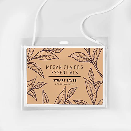 Image of Avery Customizable Name Badges, Includes Cords, 3 inch x 4 inch, Laser /Inkjet Printable Inserts, 100 Name Tag Holders per Pack, 500 Total (5 Packs of 74459)