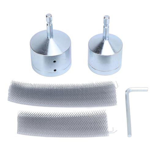 2 Pcs Copper Pipe Cleaner with Replaceable Brushes, 20mm 27mm Drill Tube Cleaning Brush, 1/4 Inch Hex Shank for Power Drill, All Metal Construction for Welding Prep and