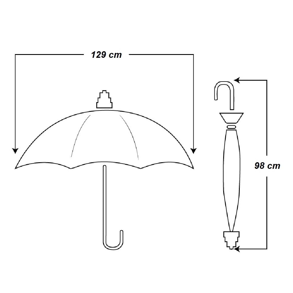 DANYX Kit 3 Ombrelli Grandi Antivento Automatici 129cm – Ombrello Uomo Donna con Struttura in Fibra di Vetro e Carbonio, Tessuto Pongee Impermeabile, Manico Curvo Antiscivolo