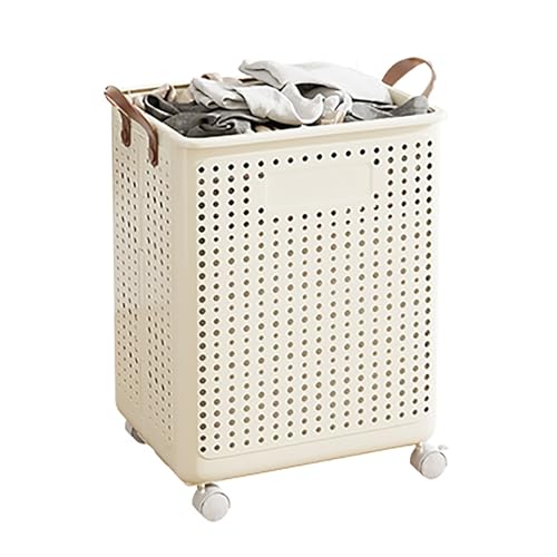 Panier à linge pliable à roulettes pour économiser l'espace au sol