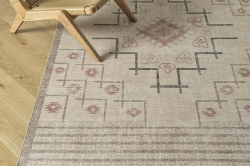 Tapete Revival Rugs Funk 5'x8' Beige y Crema miniatura 5