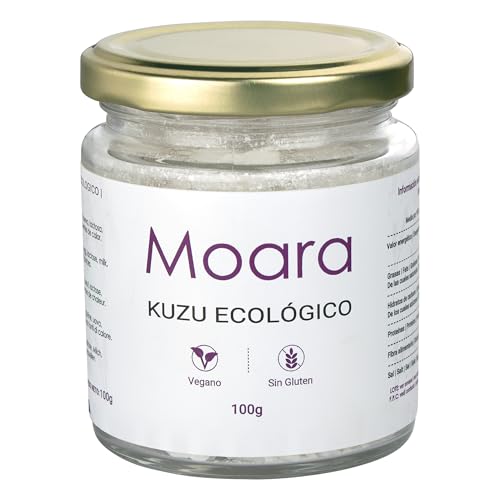 Kuzu Japonés BIO en polvo Moara 100g | Raíz Pueraria Lobata | Kudzu Espesante natural sin gluten | Digestivo 100% ecológico vegano | en Bote de Cristal