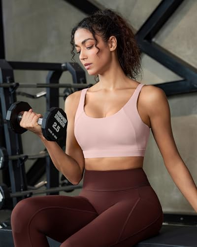Image of RUNNING GIRL Sports Bra for Women High Support, Molded Cup Supportive High Impact Sports Bras with Sewn in Pads