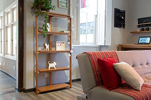 Estante para Livros para Sala em Madeira Piccolo Meu Móvel de Madeira - Nozes