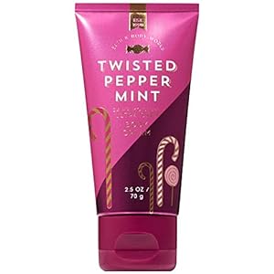 Bath and Body Works TWISTED PEPPERMINT Travel Size Body Cream 2.5 Ounce