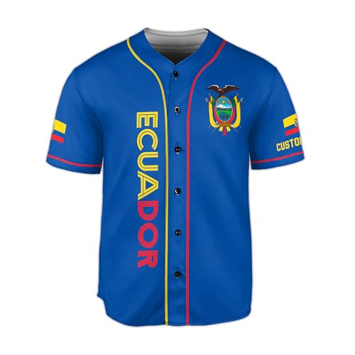 Jersey de Béisbol personalizado Ecuador para hombres miniatura 4