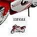 Welly Die Cast Motorcycle Red Yamaha 2001 YZF-1000R, 1:18 Scale, Collectible Model Dirt Bike