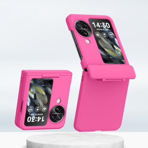 OPPO Find N3 �t���b�v�P�[�X�ƌ݊������� [�t���J�o�[�q���W�ی�] �ϋv���̂���~�j�}���X�g�����^�X�����ϏՌ��J�o�[�ی�d�b�P�[�X OPPO Find N3 �t���b�v�p(Rose red)