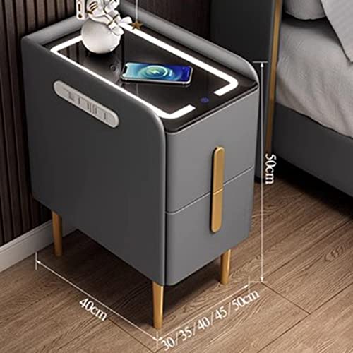 Table de chevet moderne noire d'architecte avec chargeur à induction - 2