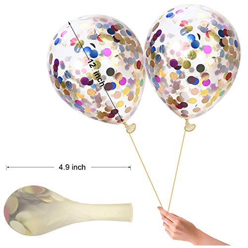 Image of Party Propz BIRTHDAY CONFETTI BALLOONS SET OF 10 /BIRTHDAY DECORATION /CHRISTMAS DECORATION /NEW YEAR DECORATION /BABY SHOWER DECORATION
