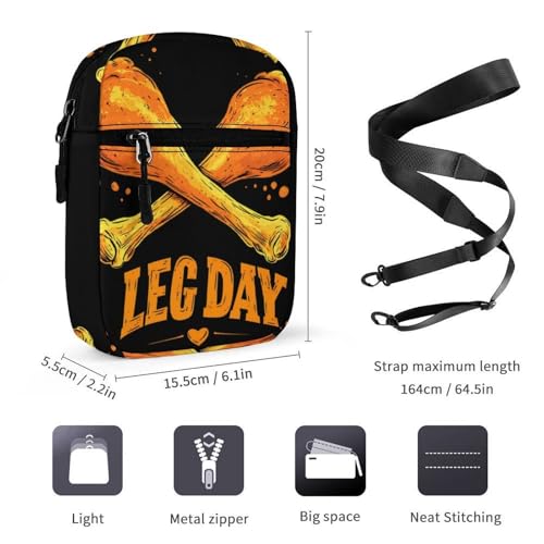 Leg Day Thanksgiving Day Women's Cute Small Mini Crossbody Bag Top Zip Sling Square Shoulder Bags2