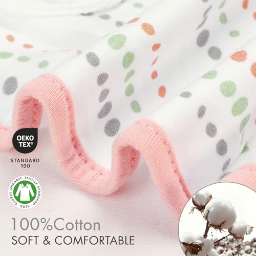 Image of GLLQUEN BABY Swaddles for Newborns 3-6 Months, Adjustable & Easy Fastener | 3-Pack, Baby Girl Swaddles Organic Cotton Womb-Like Nursery Swaddling Blanket reduces startle reflex, Soft & Skin-Friendly