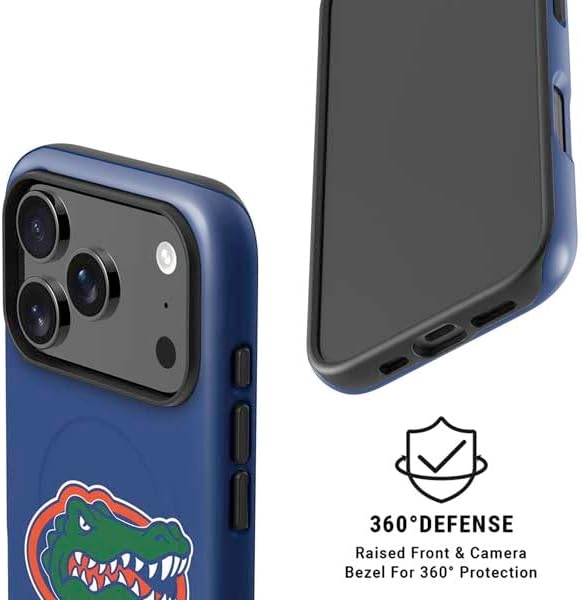 Skinit Impact Phone Case Compatible with iPhone 17 Pro Max Magsafe - Officially Licensed University of Florida Gators Mascot Blue Design