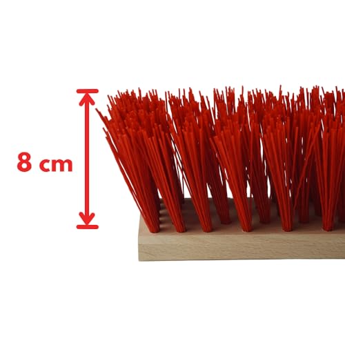 Straßenbesen Saalbesen Besen, Industriebesen Kehrbesen, Holzbesen Kehrbesen Werkstattbesen, Industriebesen Hausbesen Terassenbesen Haarbesen, wählbare Breiten, mit oder ohne Stiel (60cm ohne Stiel) – Bild 4