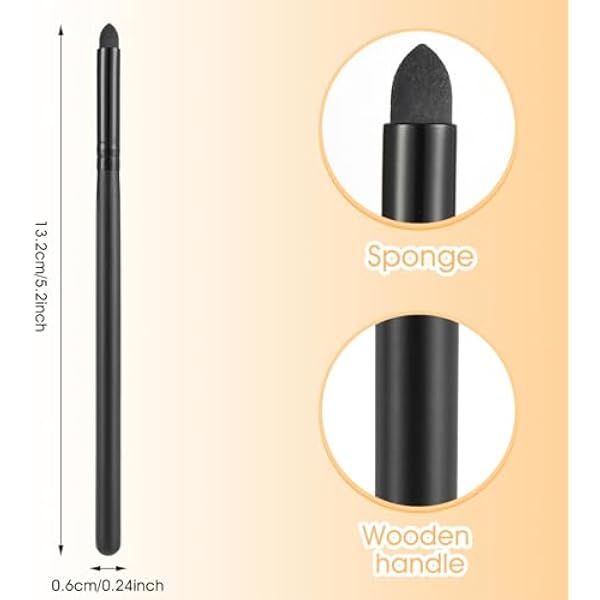 WLLHYF Eyeliner smudging brush pointed pencil professional blending applicator sponge eye shadow brush eyebrow reusable makeup tool pencil brush set