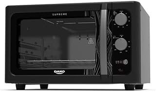 Forno de bancada elétrico dako supreme preto 44 litros com grill