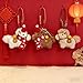 Streamzio Year of the Horse Keychain - Lucky Plush Mascot Pendant, Cute Zodiac Bag Charm for Bag, Purse & Backpack (D)
