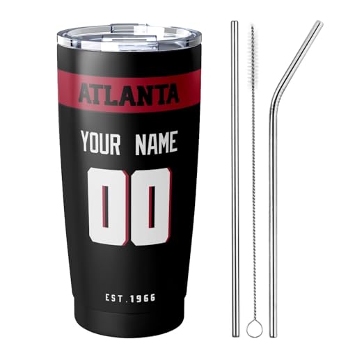 Image of ANTKING Atlanta Tumbler 20 oz Travel Coffee Cup Custom Name Number for Men Women Boy Gifts