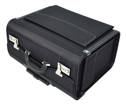 Harbin valise à roulettes noire à double serrure pour vos vacances
