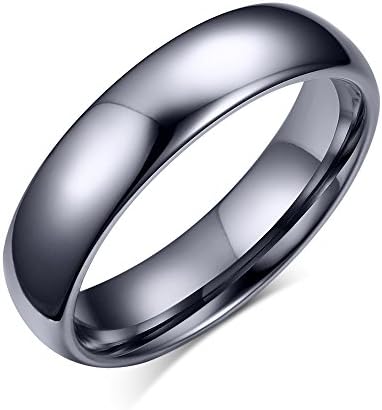 XUANPAI 6mm Tungsten Carbide Domed Wedding Promise Anniversary Matching Couple Ring Set Gifts for Him,7