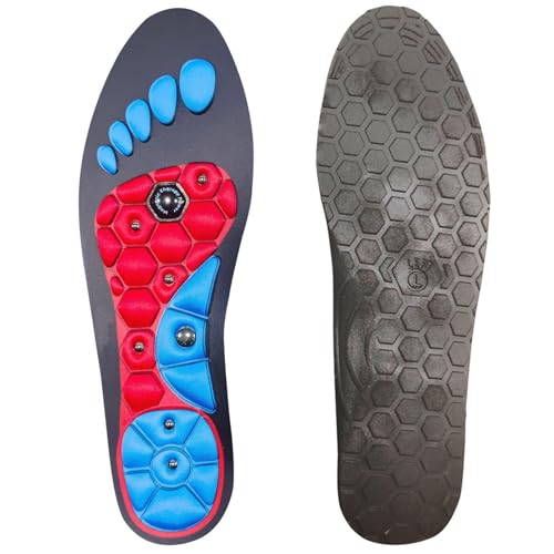 Insoles for Weight Loss Highly Elastic Magnetic Acupressures Insoles Breathable Gel Massage Insoles Comfortable Orthopedic Massage Insoles for Men Women Foot Aches Pain Relief