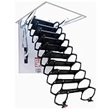 PZEOB Escalera Plegable for Loft, Escalera eléctrica for ático, aleación de Titanio y magnesio, Escalera desplegable for Loft, Escalera telescópica for Techo de ático for Uso doméstico(80x90cm)