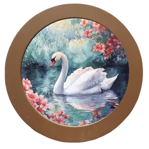 Xoeryoy Runder Bilderrahmen, runder 35, 6 cm großer Fotorahmen mit...