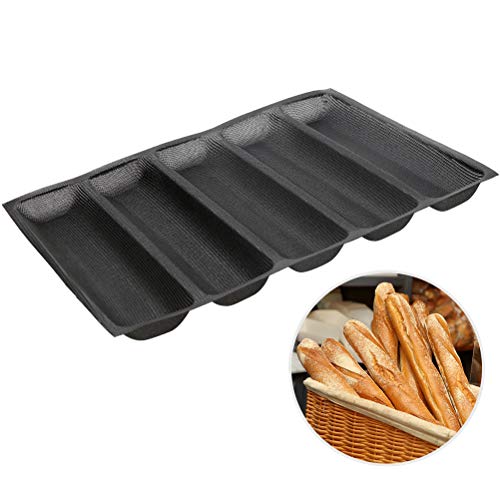 Silicone Baguette Pan - Non-stick Perforated Fench Bread Pan Forms , Hot Dog