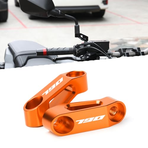 Super Vici Motorcycle Rearview Mirror Risers Fit For 790Duke 790Adventure -2024 2025 All Year Engine Rear Mirror Risers 2025 Duke790 Accessories 2024 790ADV Accessories 2025 OG