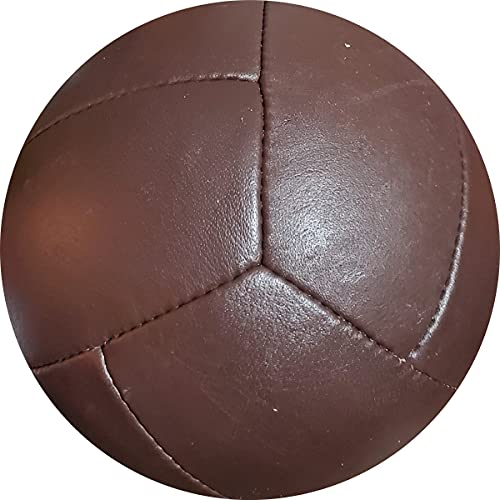 Soccer Ball - Hand Stitched Size 5 - Brown Genuine Leather 12 Panels Soccer Ball - Old Style Ball #TOP2