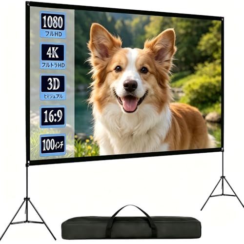 Amazon | 【2026新登場 100インチ自立式＆屋内屋外兼用】VISULAPEX 工