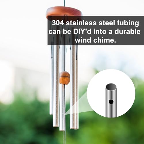 LAVMHAB 300mm (0,3m) Länge 304 Edelstahlrohr, 6mm OD x 0.4mm Wandstärke, nahtlose Edelstahlrohre für DIY Basteln, runde gerade Stahlrohre (4 Stück)