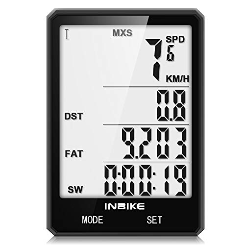 Bike Computer Wired Bicycle Speedometer IPX6 Waterproof Bike Odometer Speedometer with Large Backlight