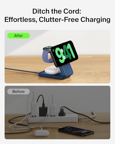 Belkin 3-in-1 MagSafe Charging Stand with 25W Qi2 + Apple Watch Dock — view 6