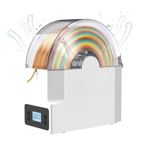 PODEC Filament Dehydrator, 3D Printer Filament Dry Box with Adjustable 3-Speed Temperature, Compatible with 1.75 2.85 3.00mm Filament, Maximum Reel Capacity 200x73mm, for Home Handmade Room