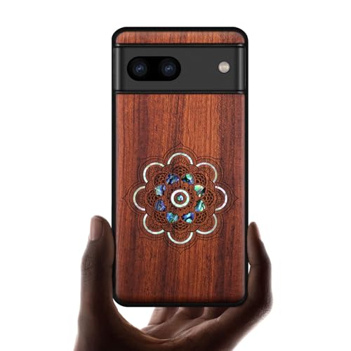 Coque Pixel 8 Carveit protectrice antichoc en bois d'art contre les rayures