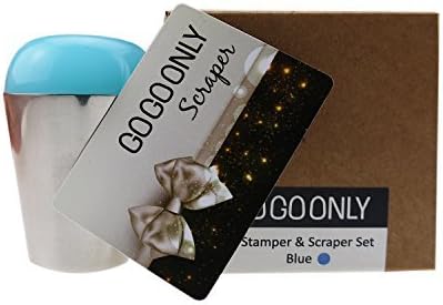 GOGOONLY Nail Art Soft Squishy Silicone XL Jelly Stamper and Scraper Set - Stamping Tools - Blue-BH000588