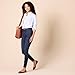Amazon Essentials Women's Regular-Fit Long-Sleeve Button-Down Poplin Shirt, French Blue White Stripe, Large