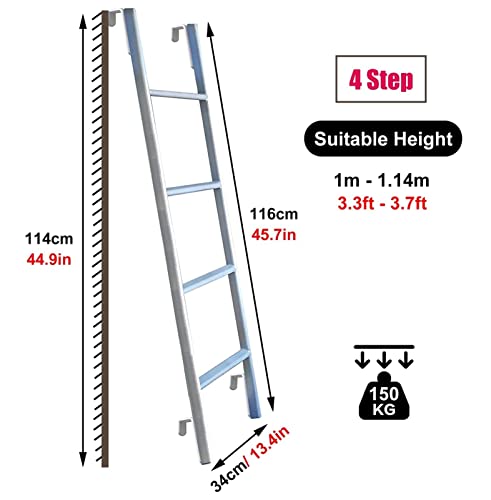 Escalera para litera estable de aluminio de repuesto para ahorrar espacio 4