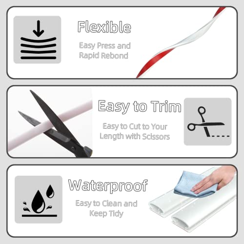 19.6 Ft Rubber Window Weather Stripping Door Seal Strip For Small Gaps, Selfadhesive D Shape Door Frame Insulation Strip, Soundproofing Door Jamb Weather Strip Replacement(White) #TOP2