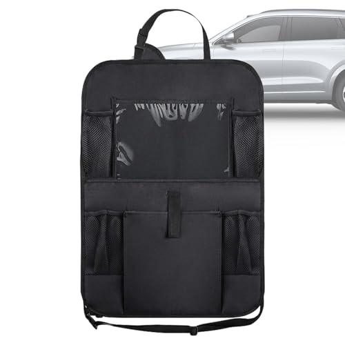Organizador de asiento trasero de coche, protector de asiento trasero de coche,Soporte organizador de coche en el asiento trasero | Alfombrillas impermeables con múltiples bolsillos, a distancia