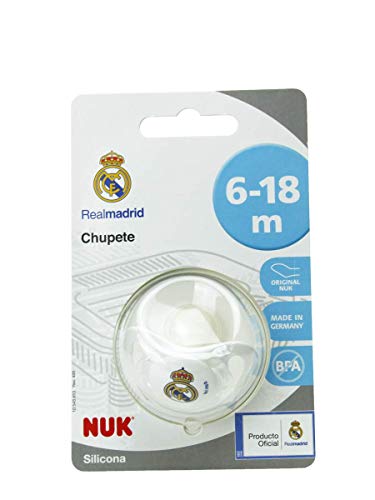 NUK Genius, Chupete del Real Madrid para Bebé de Silicona con Tetina...