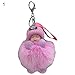 ink2055 Doll Keychains Fluffy Sleeping Baby Multi-colored Knitted Hat Wear Baby Key Ring for Women Pendant Keychains Unique for Hand Bag